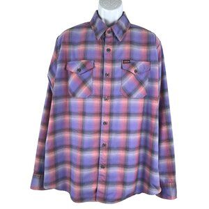 Dixxon Flannel Shirt Mens XL Childhelp Purple Pink Plaid Long Sleeve TP-3803